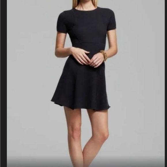 Theory "Alancy Mega" knit cap sleeve Dress large - Picture 3 of 8